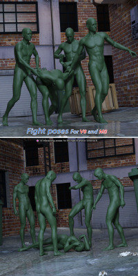 Sometime’s all that’s left to do is fight it out! And what better way to do that than with disordercode’s fight poses! You get 14 Interacting Poses for Michael 8 and Victoria 8! Ready for Daz Studio 4.9 and up!Fight Poses For Michael 8 And Victoria