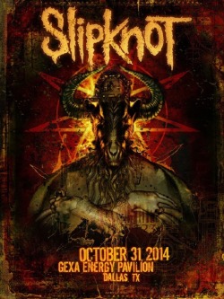 Slipknot poster from the Dallas Halloween show
