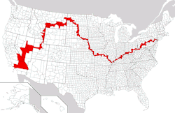 thesapphicraven: one-for-all-plus-ultra:  bunjywunjy:  cutestprincess:  mapsontheweb: You CAN connect NYC and LA using non-rectangular counties.  Petition to make this a new state   Idaho Plus  long island 2 electric bugaloo  longer island 