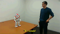 leadhooves:  sizvideos:  Scientists Are Teaching This Robot To Say “No” Humans - watch the full video  They’re already teaching robots to resist us 