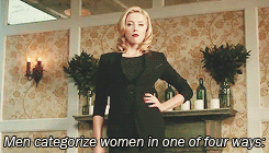 ineloquent-tumbling:  ambers-heard: “this leaves men confused and unable to pigeonhole you. What they are forced to do instead is… take you seriously.”  I really thought this gif set was something that should piss me off until I saw that last little
