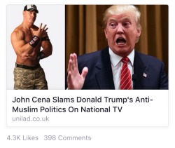 glenjamin-danzig:  dnlhrn:  milkybarofficial:  Why does everything sound like a meme nowadays  “#2015 was basically one big shitpost”  when i first read this i only saw ‘john cena slams donald trump’ and thought it meant into concrete   God I