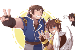 maxinepng:  i love richter belmont and pit (and dark pit) with all my heart and soulbonuspittoo was coerced!!