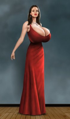 musemintmadness:  Big Breast Fine Art #47Red Dress - by Biggals at: http://biggals.deviantart.com/art/Red-Dress-619582159 