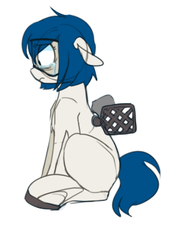 red-x-bacon: Sad merlin.. oc belongs to @shinonsfw  it aint easy being a rocket pone, she needs some love &lt;3