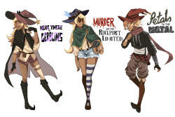 heyletsdreamadream:  Finally after 3 months of working on this, here they are!My personal take on Taako’s outfits from the first 6 chapters! I might add a few bonus outfits later like his outfits for the live shows or the Stolen Century one under a