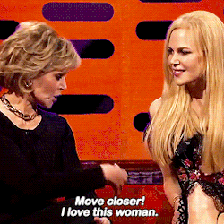 dailygiffing:Jane Fonda and Nicole Kidman on The Graham Norton Show (Oct. 2017)