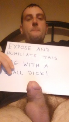 striktmaster:  revealinginsights:  exposer666:  Expose faggot Vince and his little dick!  Call or text him to let him know you see his small cock!  Expose Yourself to the World - http://revealinginsights.tumblr.com/ serious exposure/ humiliation– full