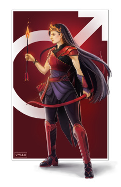 vylla-art: Rei Hino from my Sailor Moon fantasy redesign. Mars - Class: Archer 