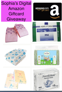 sophias-ageplay:    To show my appreciation to my many followers, I am giving away a 25 dollar Amazon giftcard. The hope is that the winner will use the winnings to purchase themselves a pack of diapers, though in the end you can use it for whatever you