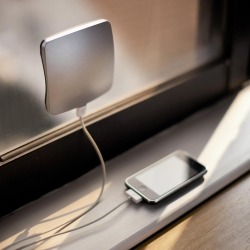 designed-for-life:  Solar window charger by XDModo   The solar window charger by XDModo is a very convenient and eco-friendly product that quickly and easily attaches to any window, whether it is at home or in a car, and powers up your USB devices.  