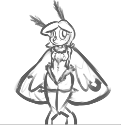 leadhooves:  succyfunhouse:  leadhooves:  succyfunhouse:  leadhooves:  fluffy monster girl moth succy :I … it’s kinda funny because AFTER I drew it I asked her what she thought of moths and her response was “terror”  Only the really big ones that
