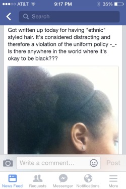 dynastylnoire:  thoroughlymodernjamillie:  When will the injustice end????  But no one cares about about black women’s hair right? Let white people that want to rock black hairstyles do whatever they want right? I should share my culture with white