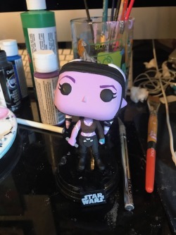 hashtag-sarahsart:After wanting to do it for so long, I’m finally making my first custom Pop! I have really unsteady hands so in retrospect this was a silly idea bc i have to redo so much, but it’s turning out really well so far, I just have to sculpt
