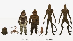 thdark:  rocketumbl:  Alien: Isolation  Concept Art  I recently picked up this game, and have been playing through it when I have time (Or rather, hiding in lockers and under tables and not moving for hours because I don’t want to get jump-scared by