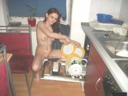 Nude in the kitchen