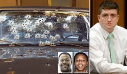 blunted-reality:  chiefee:  kemetic-dreams:  CAN YOU BELIEVE THAT COP SAYS HE ‘can’t remember’ climbing on car hood and firing the last 15 shots of 137-bullet barrage that killed UNARMED couple (even though his footprints were found and his colleague