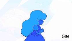 acethyst:  “Sapphire, a rare aristocratic homeworld gem with the power to see into the future. Assigned to her where three Rubies, common soldiers with a mission to protect her.” 