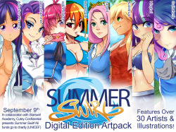 cutey-confidential:  In collaboration with Rosin Entertainment, and from Cutey Confidential, we would like to present to you Summer Swirl: A Starswirl Academy Project!This online art pack includes over 30 images - pin-ups of the girls and side characters