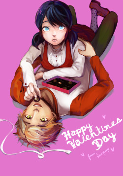 siropoop:  hi @chamberlainaquarius!! here’s some ooc adrienette from ur secret valentine!!!  i hope u have a fantastic day w ur significant other… or with lots of candy. enjoy! &lt;3  