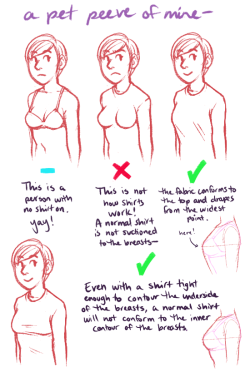 lordrobotnik:  charcoal-charmander:  isaia:  serenity-fails:  on the subjects of boobs and shirts and boobs in shirts  OH GOD THANK YOU.  YES THANK YOU  I’m looking at you PROFESSIONAL COMIC BOOK ARTISTS.  This is important to learn guys, a lot of newbie