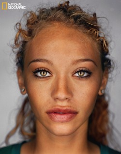 hasser:  vistale:  According to National Geographic, this is what the average American will look like in the year 2050.  #so….. hot? #we’re all going to be hot?  yo I fuckin hope I look like that in 2050 holy shit