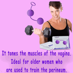 felixgattogigio:  pelvic gymIt tones the muscles of the vagina.Ideal for older women who are used to train the perineum. 