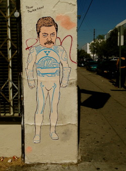 amyvernon:  This is so beautiful I may have wept. via @tomhanksy:  Tron Swanson. Hollywood, CA.  