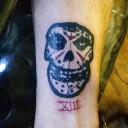 Recent tattoo. Thanks Max!    #ink #tattoos #chelsea #boston  #ravenseyeink #tattoo #jason  #misfits #13  (at Raven&rsquo;s Eye Ink)