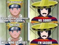 the funny thing is, naruto would probably fall for this disguise.