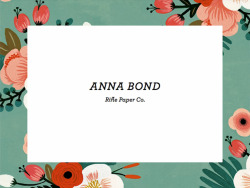 creativemornings:  At November’s CreativeMornings/Orlando, Anna Bond, founder of Rifle Paper Co., spoke on her stumblings and fumblings into the world of stationary and paper goods design and production. Despite economic downturn, Anna was able to be