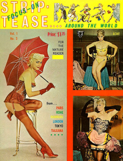 Jody Lawrence appears on the cover of ‘Focus On STRIP-TEASE’ (Vol.1 - No.3) magazine; published in the early 60&rsquo;s.. She’s photographed wearing her &ldquo;Little Red Riding Hood&rdquo; dance costume..