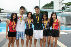 Timothy &amp; Mark Lee, with Team Singapore divers
