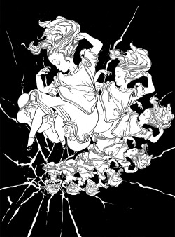 Hey check out the Black Alice Poster Series Kickstarter!!! My bff Frans Boukas had this series idea ages ago and now it&rsquo;s almost a reality! Check out all the amazing artists involved! Here&rsquo;s the sketch and progress on my piece. 
