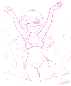 #222 - Summer Ice Cream SketchIt’s swimsuit time! Will be coloring this one later.I have more sketches aside from this one shown over on my Patreon.Follow my Twitter too~