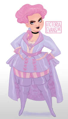 evansvictoria:  My final design for Babette! She’s my Dragon age RPG character.    I’m in love with this dwarven pastel warrior babe.  
