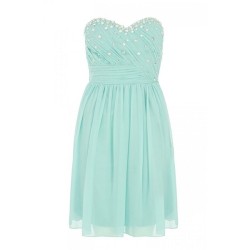 aiyanna21:  Aqua And Silver Chiffon Prom Dress ❤ liked on Polyvore (see more aqua prom dresses) 