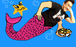 causeiwantedmynameinlights:  why not mark-maid? underwater with a starfish and a third arm holding a bowl of nachos for no reason