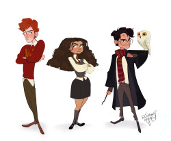 thestarsandthepolkadots:  eeba-ism:  brittanymyersart:  Had some fun drawing some Harry Potter characters! :)   Such good shapes!!  These are PERFECT. &lt;3   Hermoine looks hot