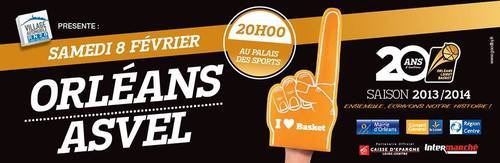 [Basket : Championnat de France de Pro A, 19éme Journée] : Orléans Loiret Basket (5éme) VS ASVEL (10éme) 1