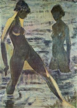 tri-ciclo:  Otto Mueller -Two great bathing nudes  - 1927 