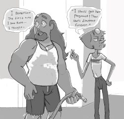 thecomicbookbroad:Rise Above. focus on science. Greg’s been workin’ out  Greg: I beg your pardon, Pearl. (gestures to Steven) Inappropriate.Pearl: Sorry. Please proceed with your story about banging my best friend so incompetently that she imploded.
