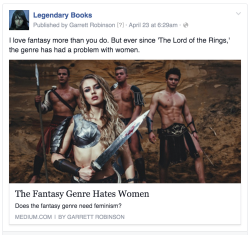 garrettauthor: garrettauthor:  thefingerfuckingfemalefury:  wintergrey:  garrettbrobinson:  I got real petty over on the Facebook page and IT WAS GLORIOUS.  This is me, going to check out Legendary Books now…   Publisher: We think that the way the fantasy