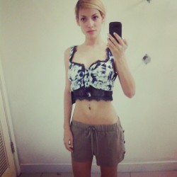 hotselfiepics:  katmuahz:  Got myself a little something today for the #Summer ;3 #shopping #fittingroom #ItsAGirlyThing #top #shorts #Outfit #fashion #clothes #blonde #collarbones #Model #nofilter #redlips #instagood #pretty #cute #girly #abs #pale #Coun