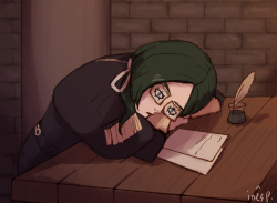inesp-art:   Linhardt for FE Compendium’s #FECChallenge77.He’s trying this new technique of disguise so he can keep sleeping in class, but I don’t know if it is 100% foolproof 🤔     (commissions page)    