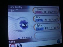 altermentality:  shiny-ursaring:  At 2am this came to me via Wonder Trade from Japan. I laughed so hard I woke up the entire family  I can’t believe his trainer gave him up.