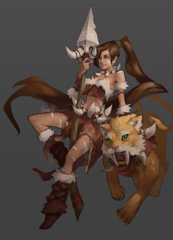 hozure:A-Z #25 - Nidalee. Need to figure out something with the lines.