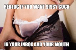 sissyslutslave435: please give me that nice sissy cock in my mouth… I want to taste it all #SissySlutSlave435 #CumGuzzlingGutterSlut #BoiPussy  I do.