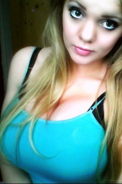 susiejuggs:  Another pic of that young blonde with the massively large natural tits. Her tits are so massive, her tiny body is mostly tit meat. More massive tit meat at my blog