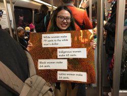 destinyrush:  On Shady Grove train to DC Women’s March.  